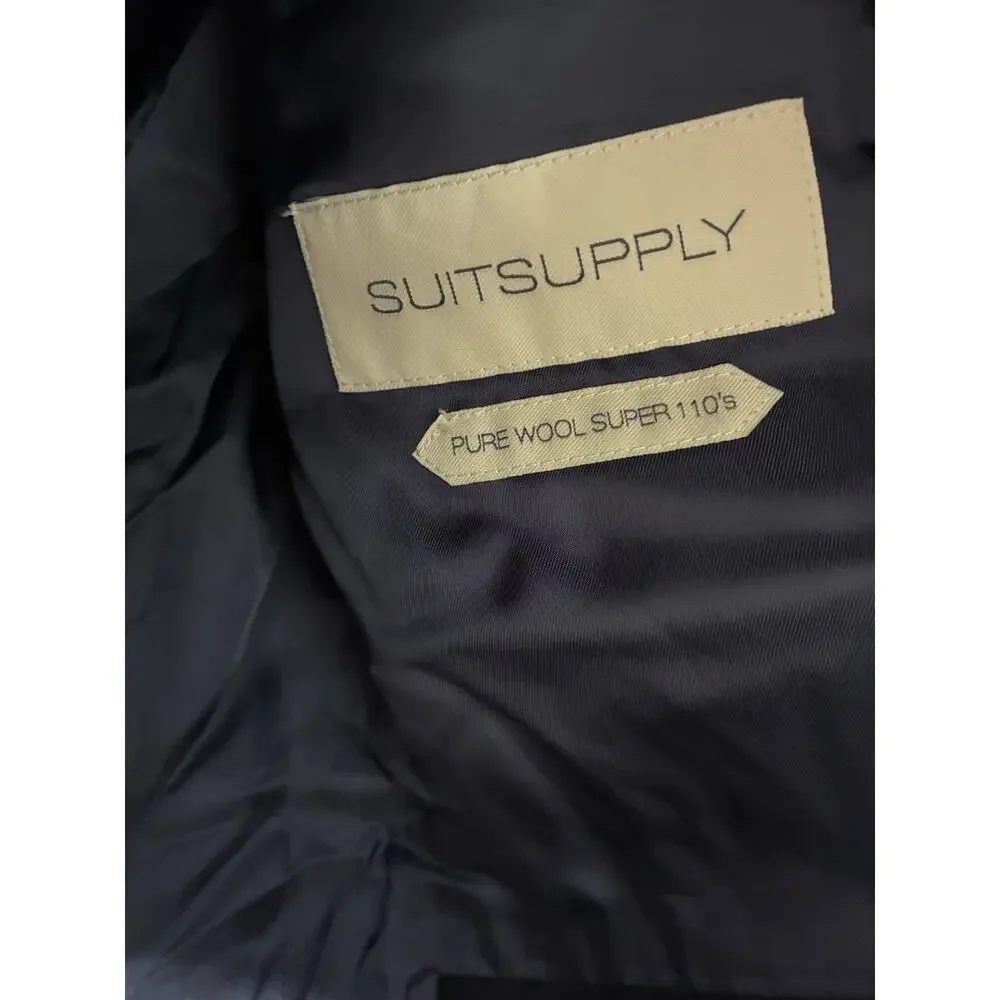Suitsupply Blazer Mens 44 Navy Lazio Wool Super 110s VBC Fabric Italy P2778LAI
